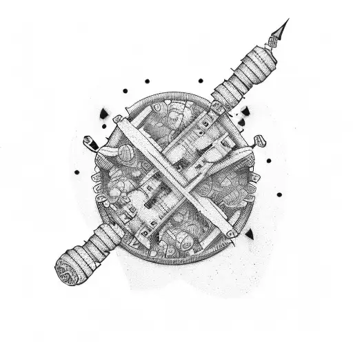 Powerful hip hop lyrics with a trash polka twist tattoo design idea