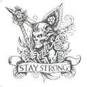 stay strong tattoo design idea