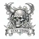 stay strong tattoo design idea