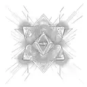 building morphing into a DMT molecule full hand cover tattoo design idea