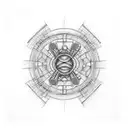 building morphing into a DMT molecule full hand cover tattoo design idea