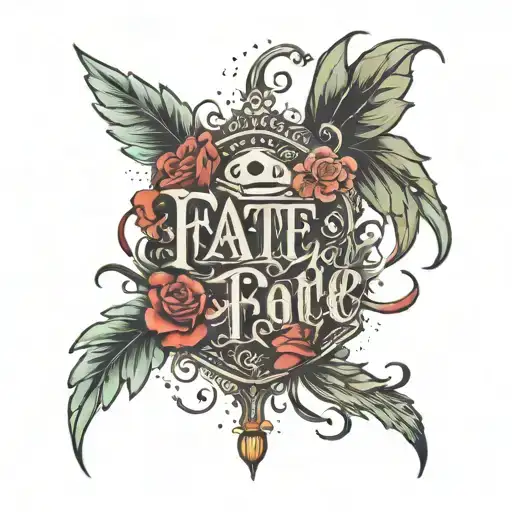 inscription Fate tattoo design idea
