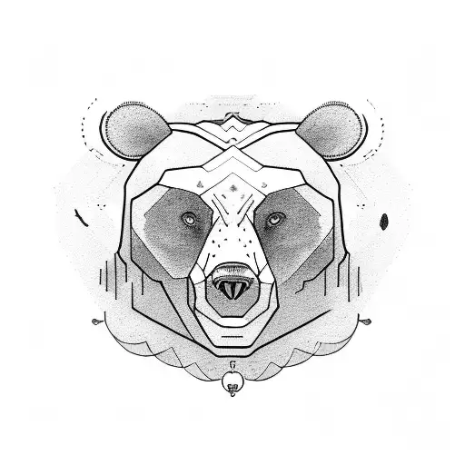 BEAR HEAD SAGE 3 EYES FORCE CROSSFIT tattoo design idea