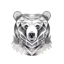 BEAR HEAD SAGE 3 EYES  tattoo design idea