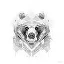 BEAR HEAD SAGE 3D EYE FORCE PSYCHEDELIC tattoo design idea