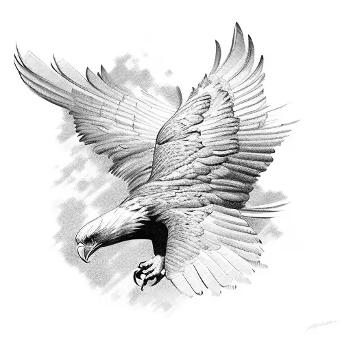 Illustrate a majestic eagle soaring above the SLBenfica stadium tattoo design idea