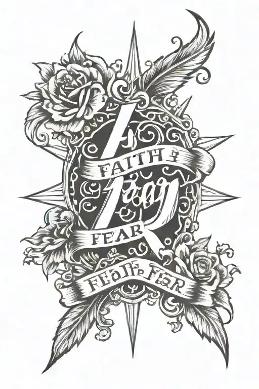 Faith Over Fear God tattoo design idea