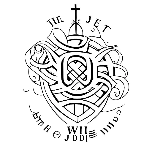 the letters "WWJD" tattoo design idea