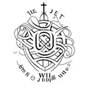 the letters "WWJD" tattoo design idea