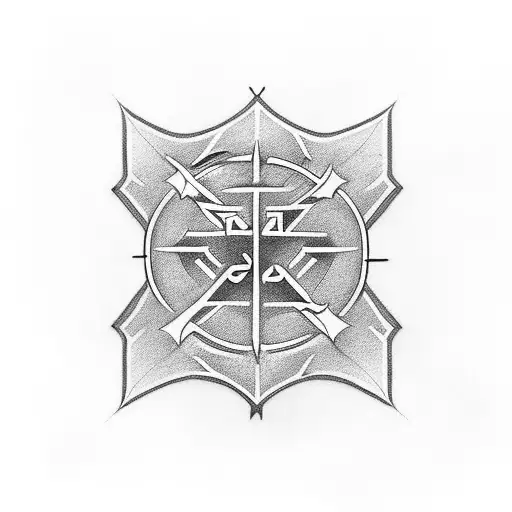 Cross of Genesis 1:1 and John 1:1 with "In the beginning" tattoo design idea