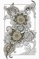 henna inspired patterns tattoo design idea