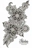 henna inspired patterns tattoo design idea