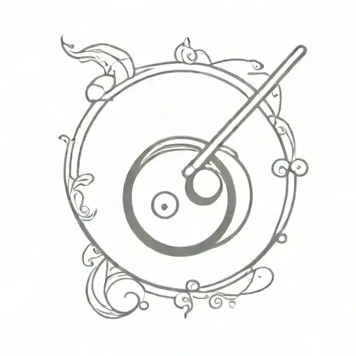 billiard and life minimal small tattoo design featuring tattoo design idea