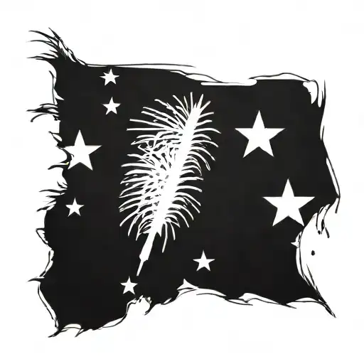 Idaho state, USA flag, fireworks exploding tattoo design idea