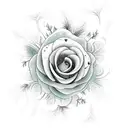 creepy flowers tattoo design idea