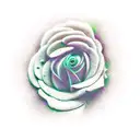 creepy flowers tattoo design idea