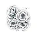 creepy flowers tattoo design idea