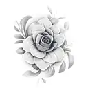 creepy flowers tattoo design idea