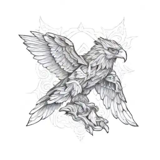  totem pole with an eagle bear ox  tattoo design idea