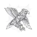  totem pole with an eagle bear ox  tattoo design idea