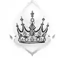 simple slightly intricate Princess crown  tattoo design idea