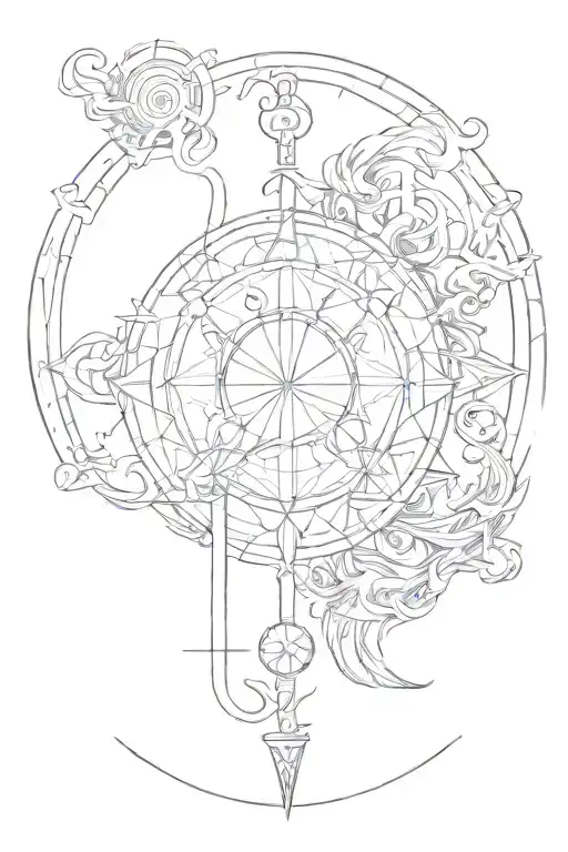 Libra, Capricorn, Leo, Virgo symbol combined tattoo design idea