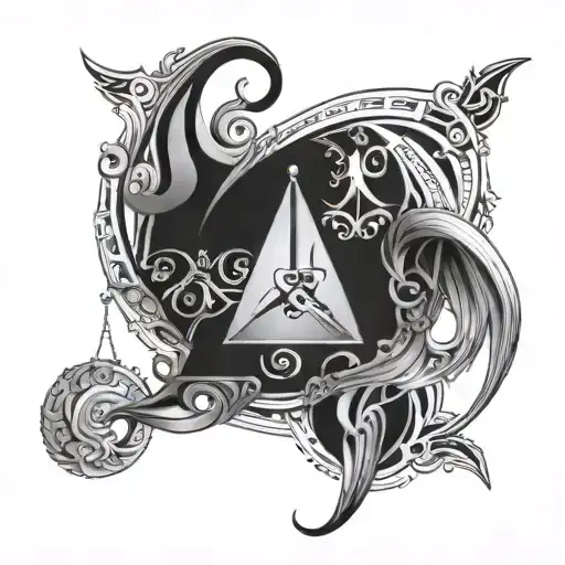 Libra, Capricorn, Leo, Virgo symbol tattoo design idea