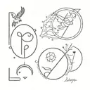 Libra, Capricorn, Leo, Virgo zodiac sign tattoo design idea