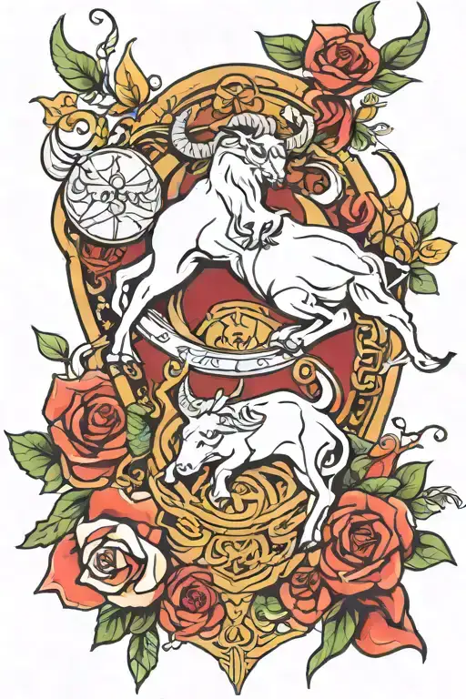 taurus libra tattoo design idea
