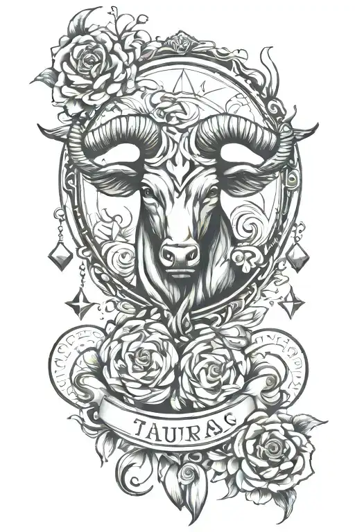 taurus libra tattoo design idea