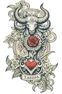 taurus libra tattoo design idea