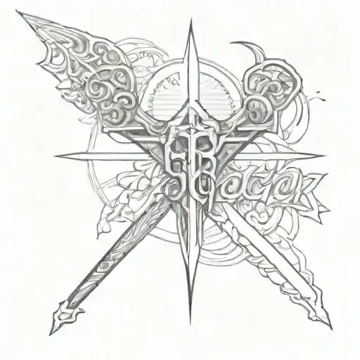 forearm tattoo that says fear god with cross tattoo design idea