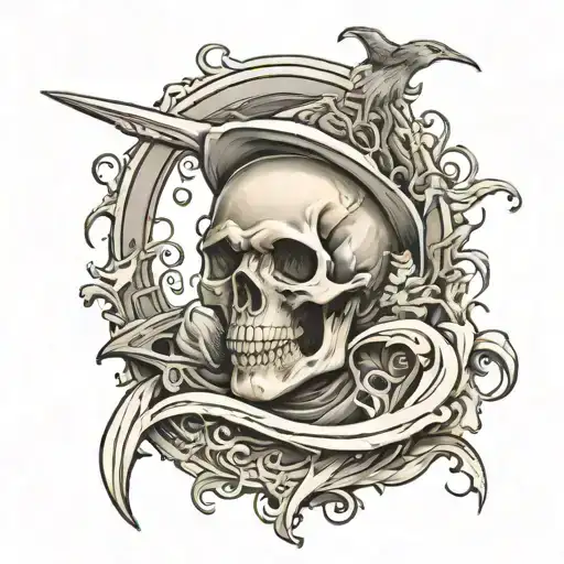reaper death seal tattoo design idea