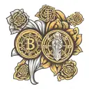 saint benedict medal tattoo design idea