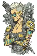Cyberpunk 2077 tattoo design idea