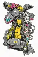 Cyberpunk 2077 tattoo design idea