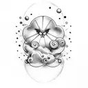 bible verse clouds tattoo design idea