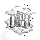 bible verse clouds tattoo design idea