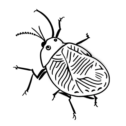 cockroach sitting on a can tattoo design idea