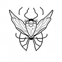 cockroach sitting on a can tattoo design idea