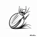 cockroach sitting on a can tattoo design idea