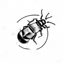 cockroach sitting on a can tattoo design idea