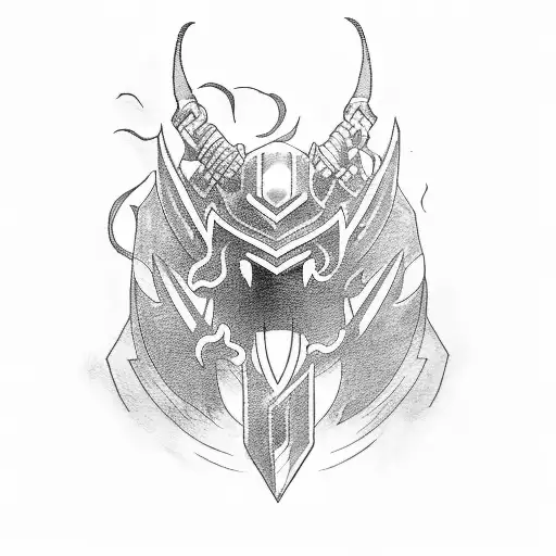 akali league of legends tattoo design idea