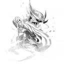 akali league of legends tattoo design idea