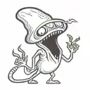 aliens smoking joint flying ufo tattoo design idea