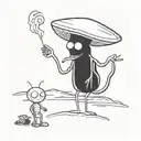 aliens smoking joint flying ufo tattoo design idea