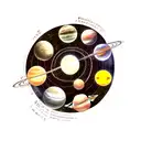 solar system tattoo design idea