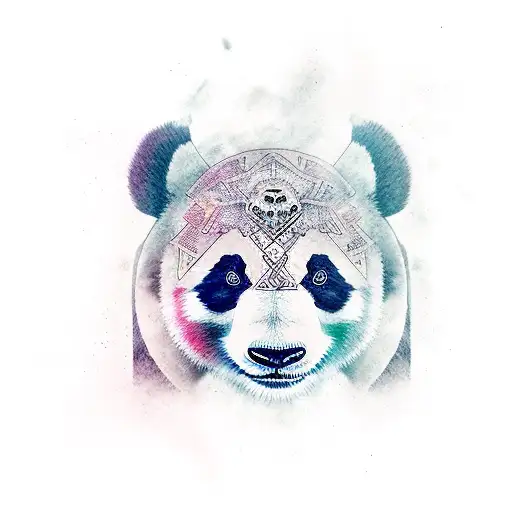 warrior panda tattoo design idea