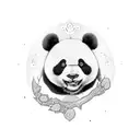 warrior panda tattoo design idea