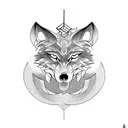 wolf serpent tattoo design idea